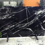 Baroque black marble slab with competitive price