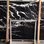 Baroque black marble slab with competitive price
