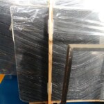 Black fossil marble slab with competitive price