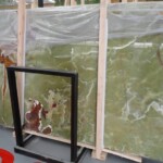 Classical green onyx slab and tiles for countertops