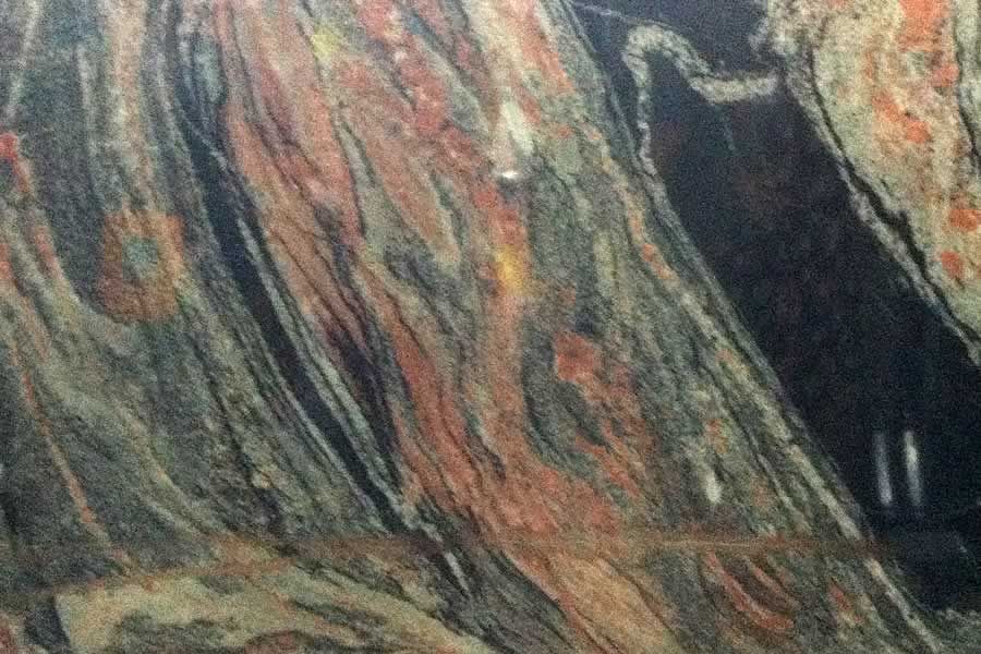 Colorful red granite