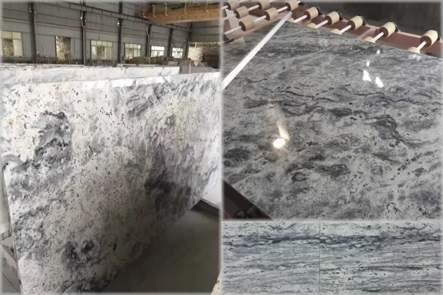 Diamond white granite