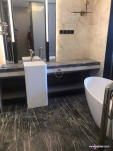 Grey black marble marble slab with competitive price