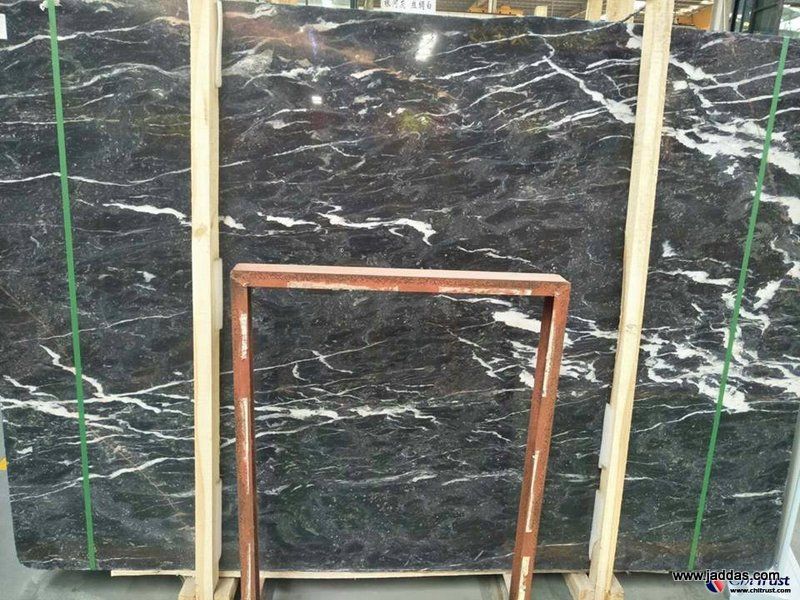 Grey black marble