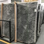 Pola black marble slab with competitive price