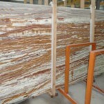 Skyline onyx slab and tiles for countertops