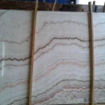 White marble onyx slab and tiles for countertops