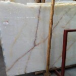 White onyx slab and tiles for countertops