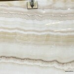 White onyx marble slab