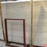 Wooden white marble slab with competitive price